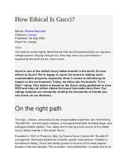 gucci code of conduct|Gucci ethics.